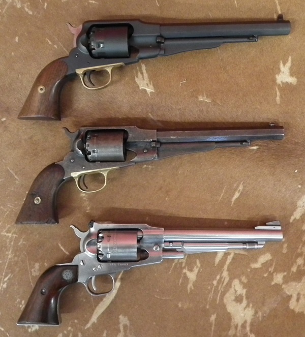 Remington, Ruger and Pedersoli revolvers